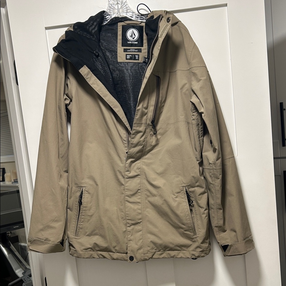 Volcom Men's Tan Gore-tex Ski Jacket Small